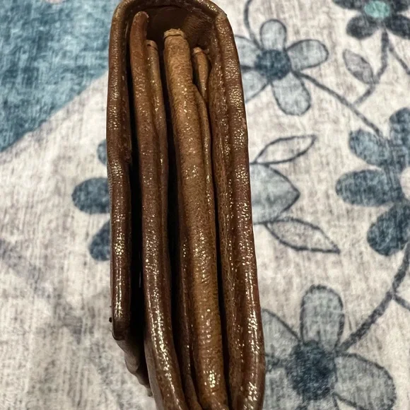 Miu Miu Gold metallic bifold wallet EUC - Picture 4 of 13